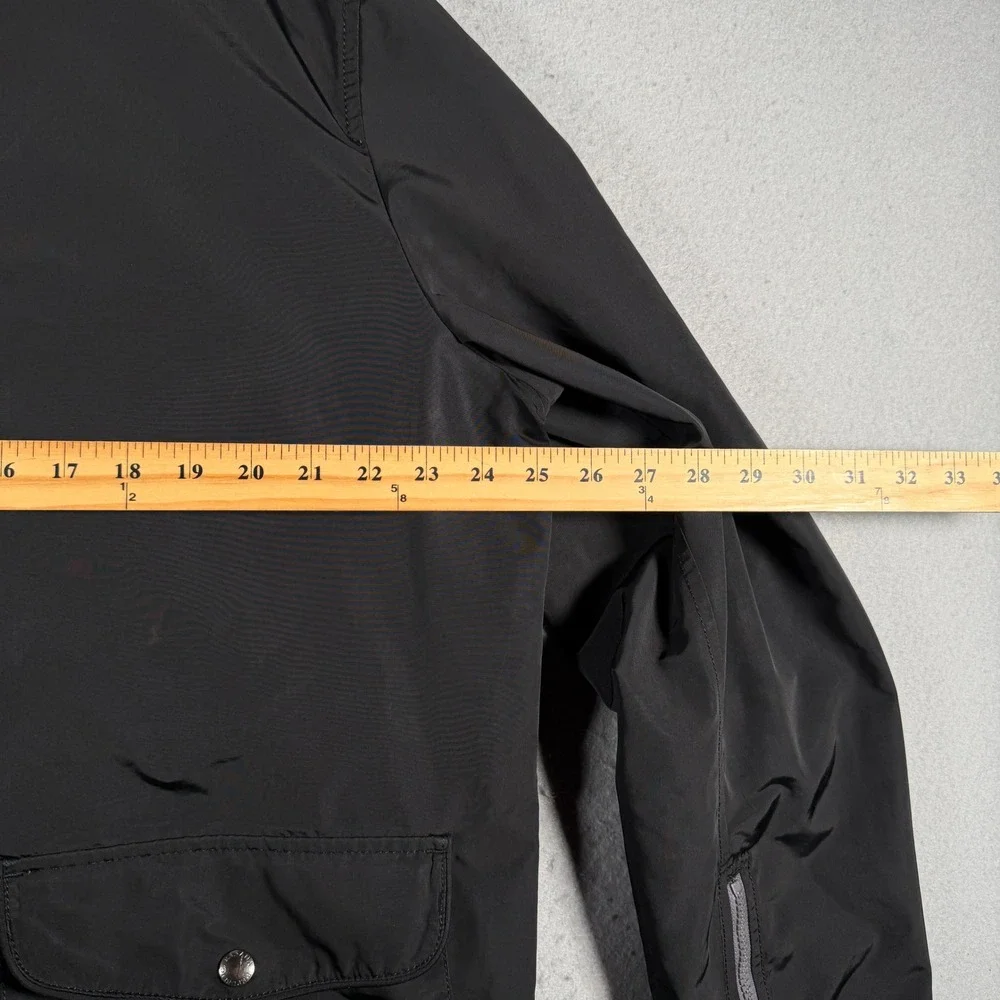 Banana Republic ST Nylon Moto Jacket Black XL‎ Lightweight Zip Pockets Outerwear